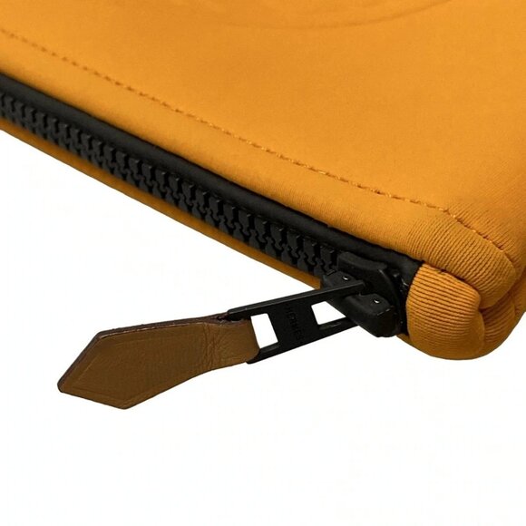 Auth HERMES Neovan Thalassa PM - Orange Polyamide Elastane Pouch - Picture 7 of 12
